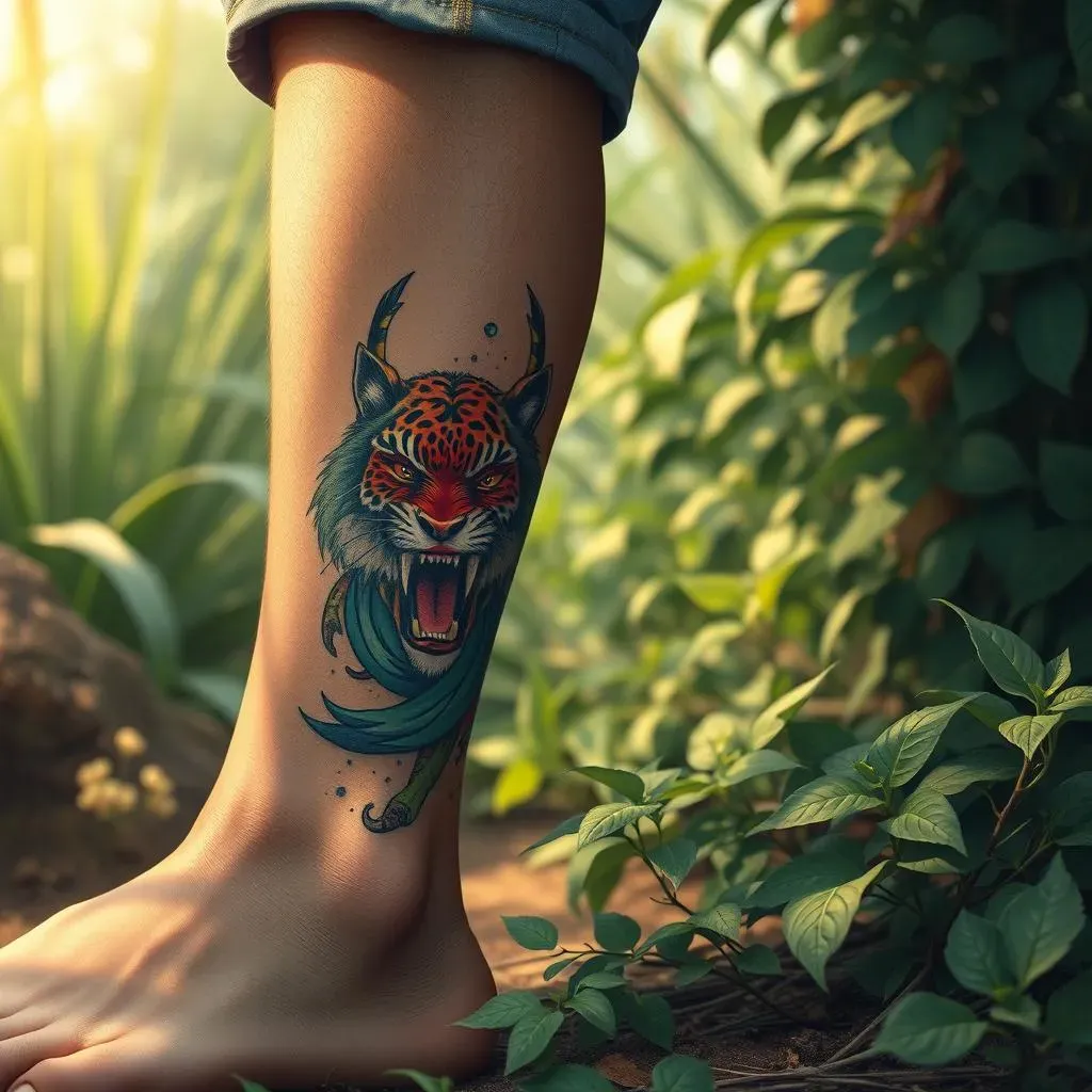 Animal Tattoos for Men's Legs: Aftercare and Maintenance