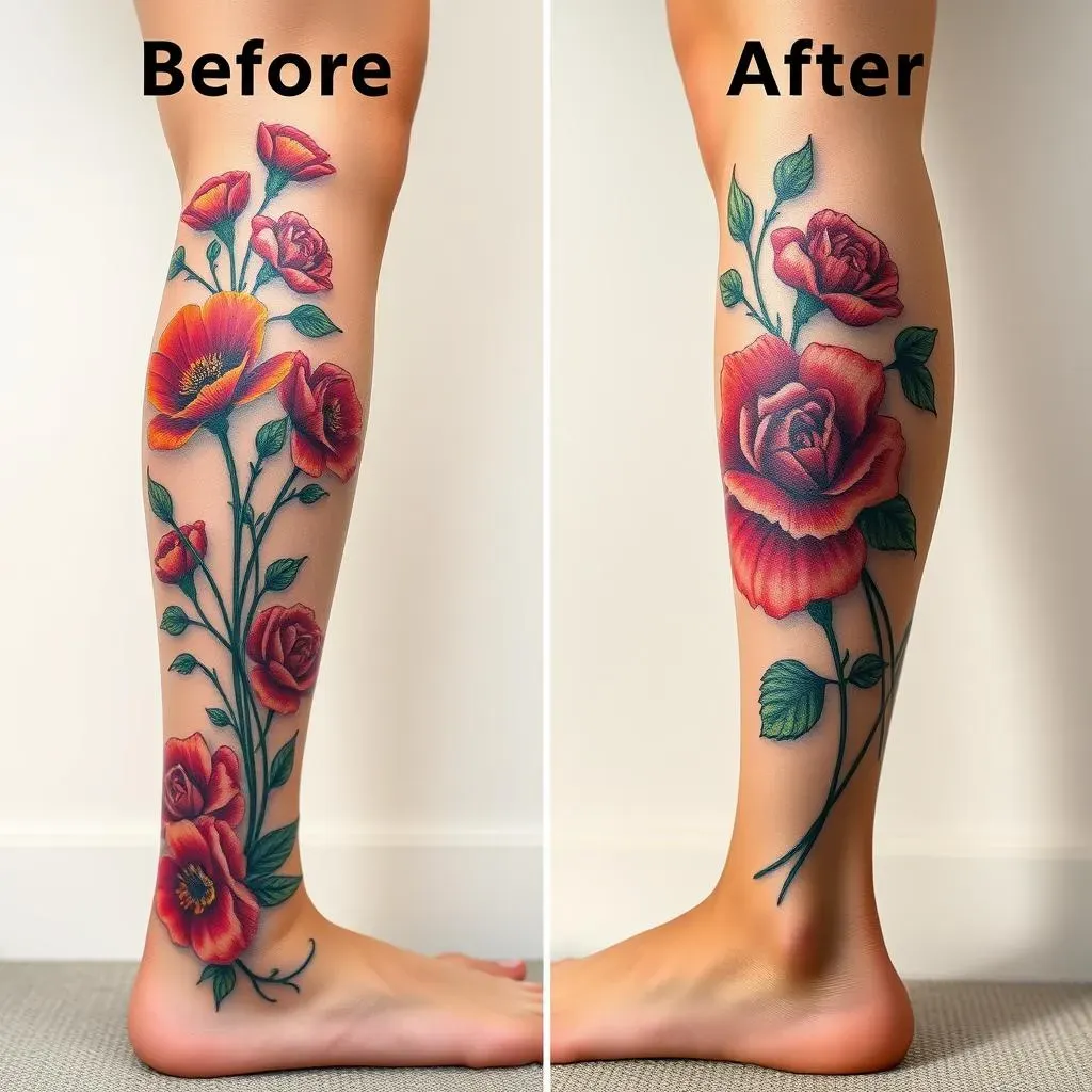 Before & After: Inspiring Leg Tattoo Cover Up Ideas