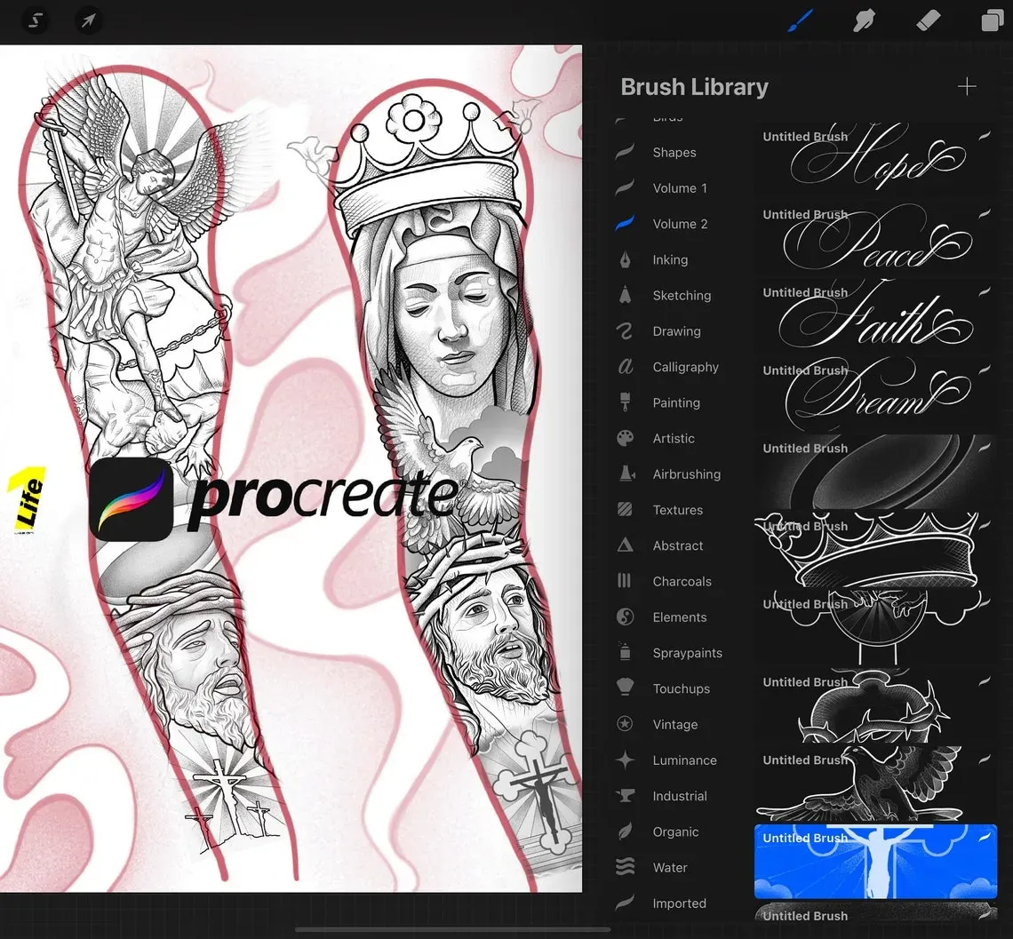 Beyond Brushes: Stencils and 3D Models for Procreate Tattoo Designs