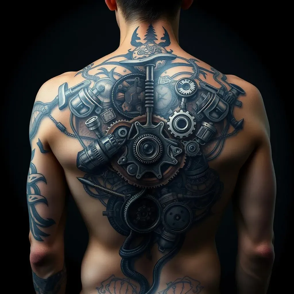 Ultimate Biomechanical Back Tattoos for Men