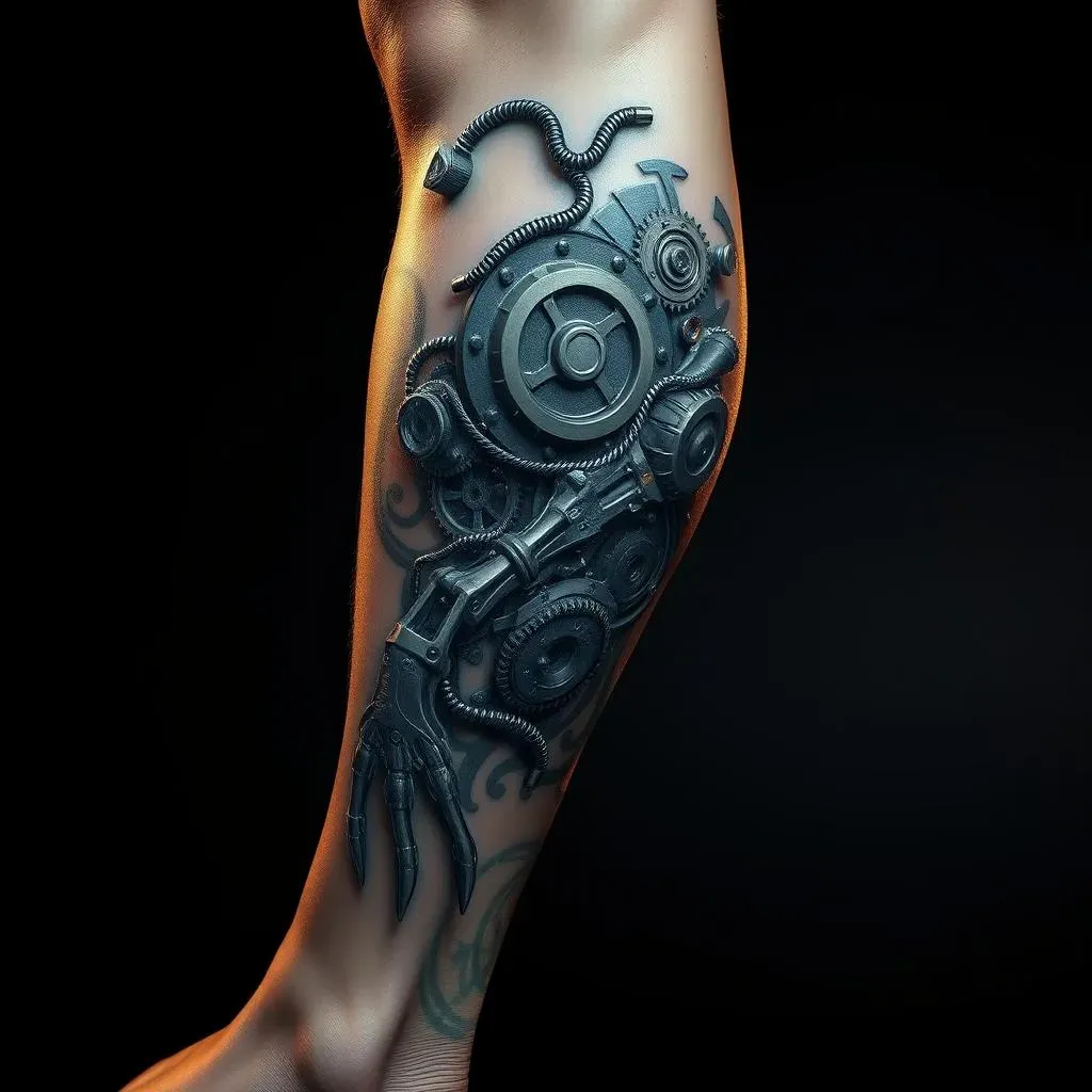 Ultimate Biomechanical Leg Tattoos for Men