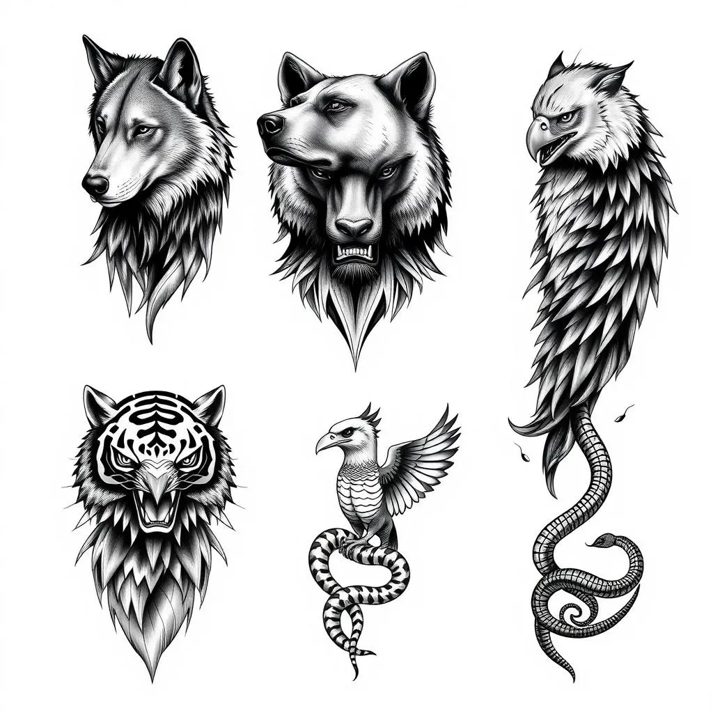 Black and Grey Animal Tattoo Designs for Men: Placement and Style Considerations