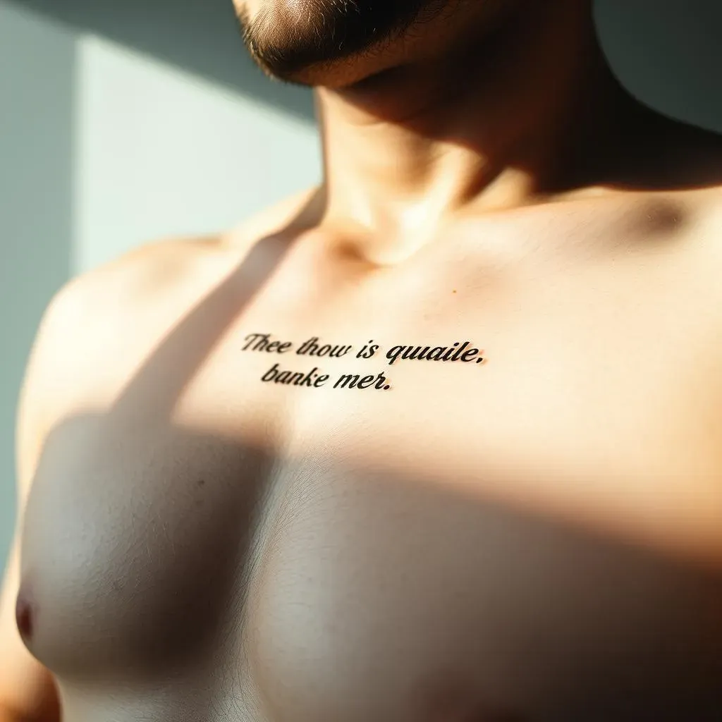 Caring for Your Chest Quote Tattoos for Men and LongTerm Considerations