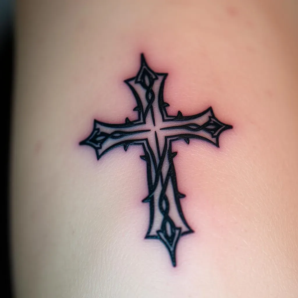 Caring for Your New Cross Tattoo with Thorns