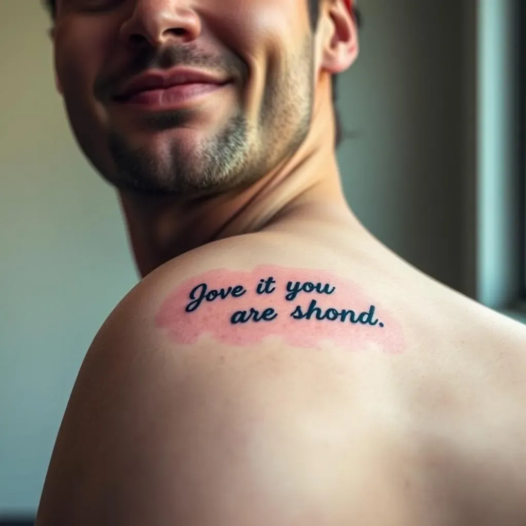 Caring for Your New Short Quote Tattoos for Men