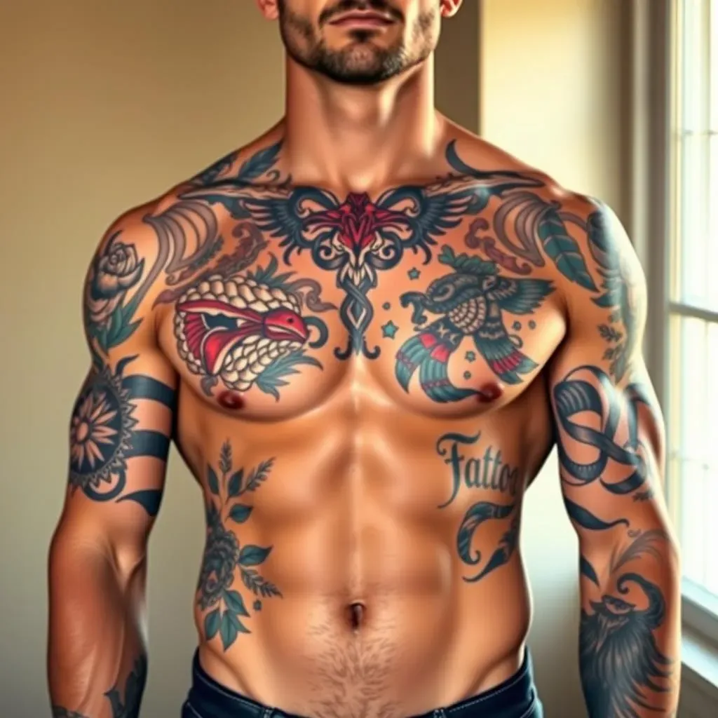 Ultimate Chest Tattoo Ideas for Men Large