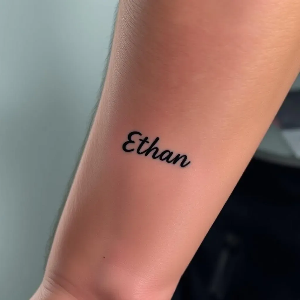 Choosing the Perfect Font for Your Small Name Tattoos for Men