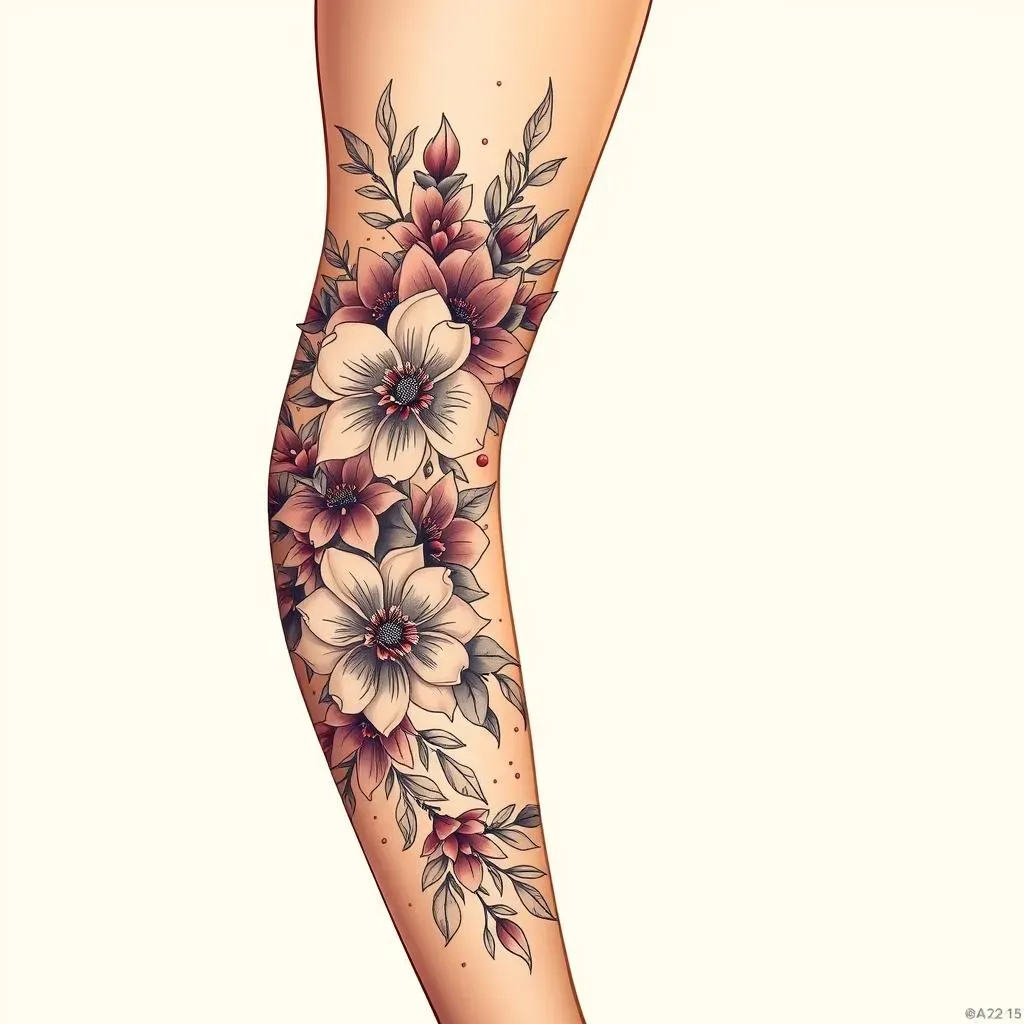 Choosing the Perfect Placement for Your Floral Leg Tattoo