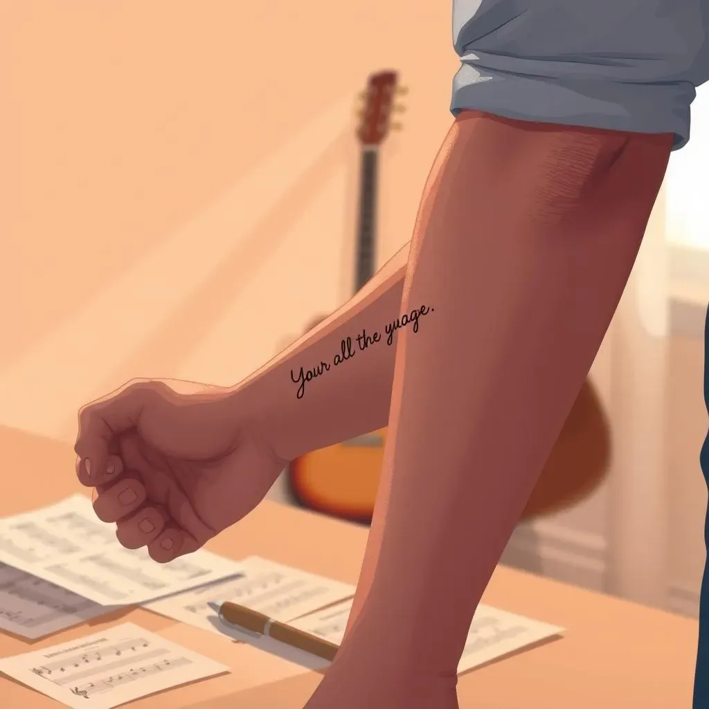 Choosing the Perfect Song Lyric Tattoos for Men: Finding Meaning and Style