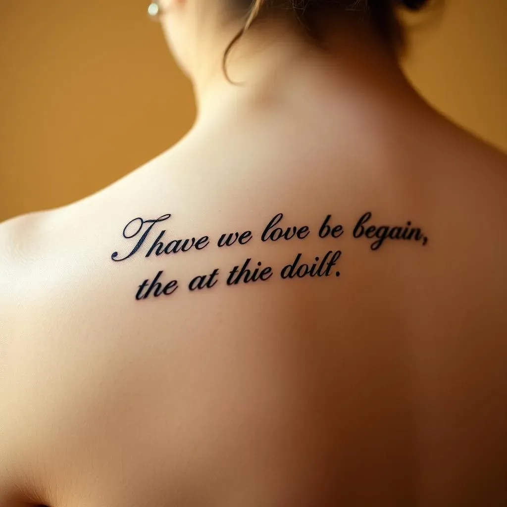 Choosing the Right Script and Font for Your Back Tattoo