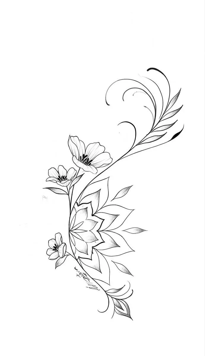 Choosing Your Blooms: Popular Flowers for Vine Tattoos
