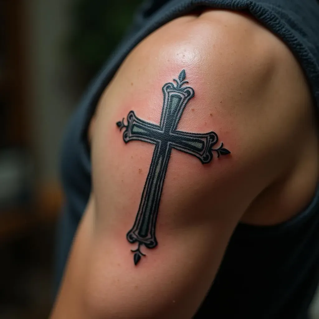 Classic Cross Tattoo Designs for Men