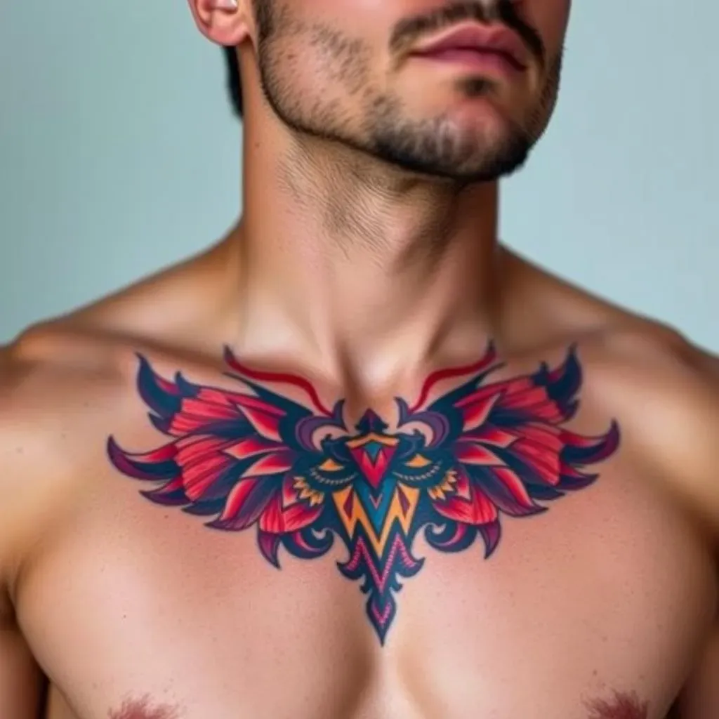 Color Chest Tattoos for Men: Placement, Size, and Aftercare