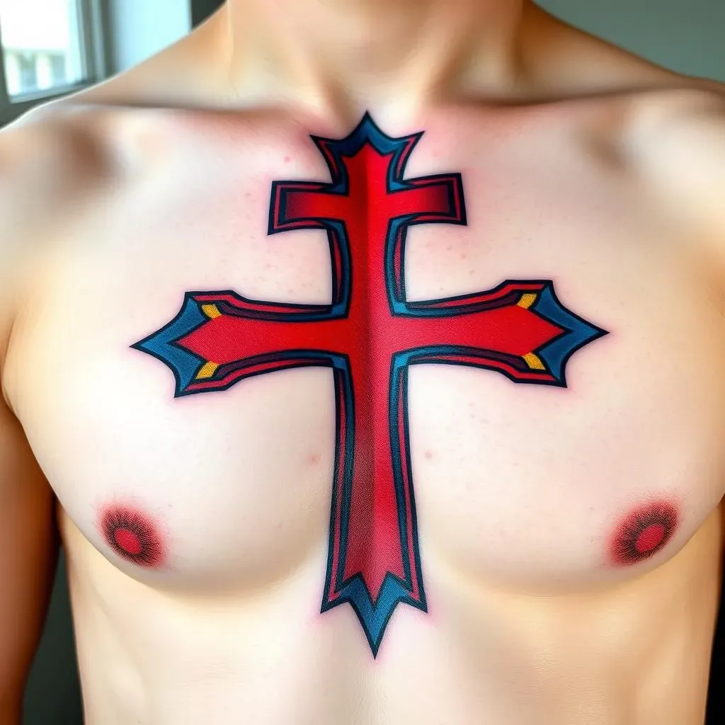 Color Cross Tattoo Styles and Placement