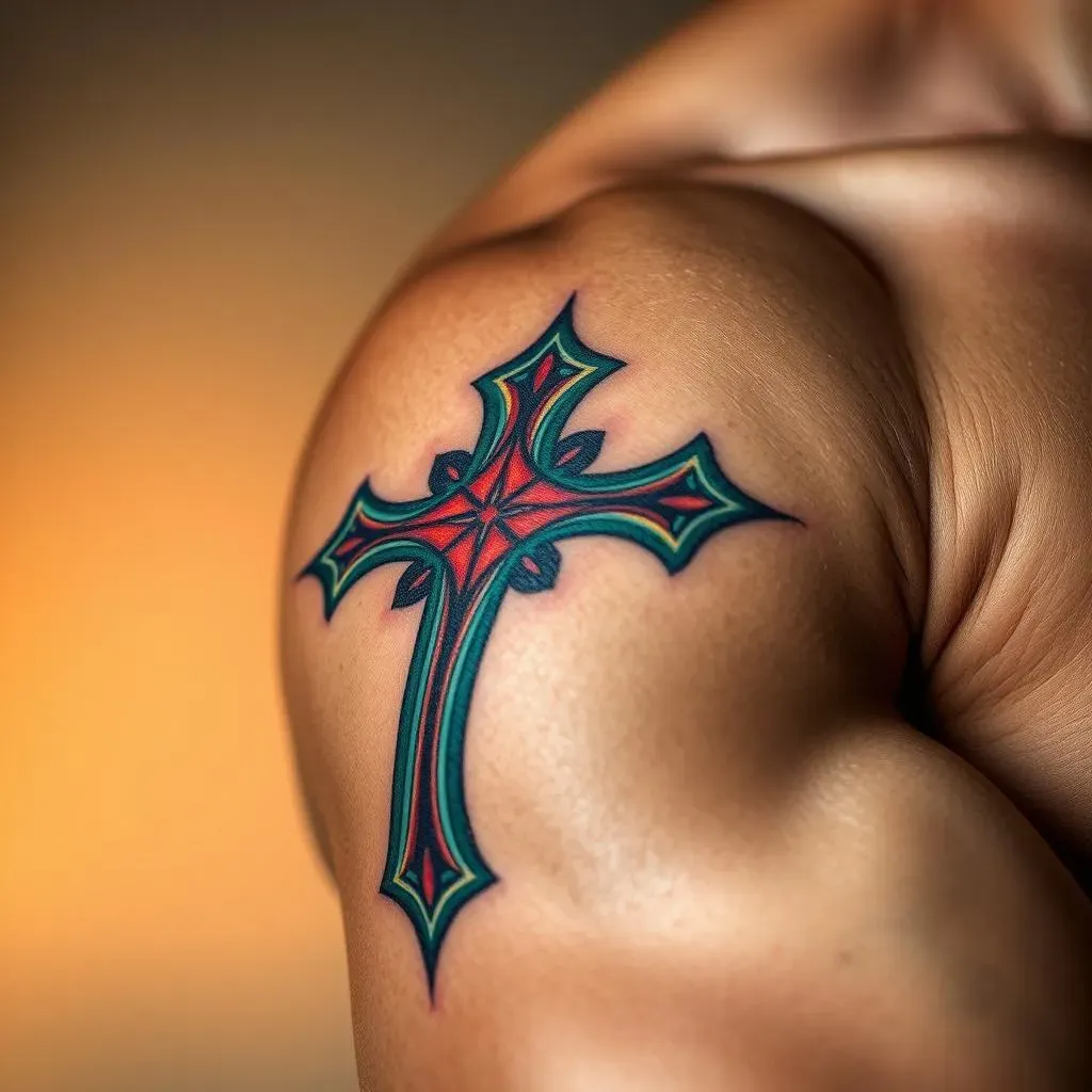 Powerful Color Cross Tattoos for Men: Ideas & Inspiration