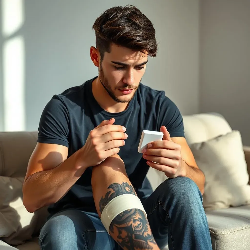 Color Leg Tattoo Aftercare and Maintenance for Men