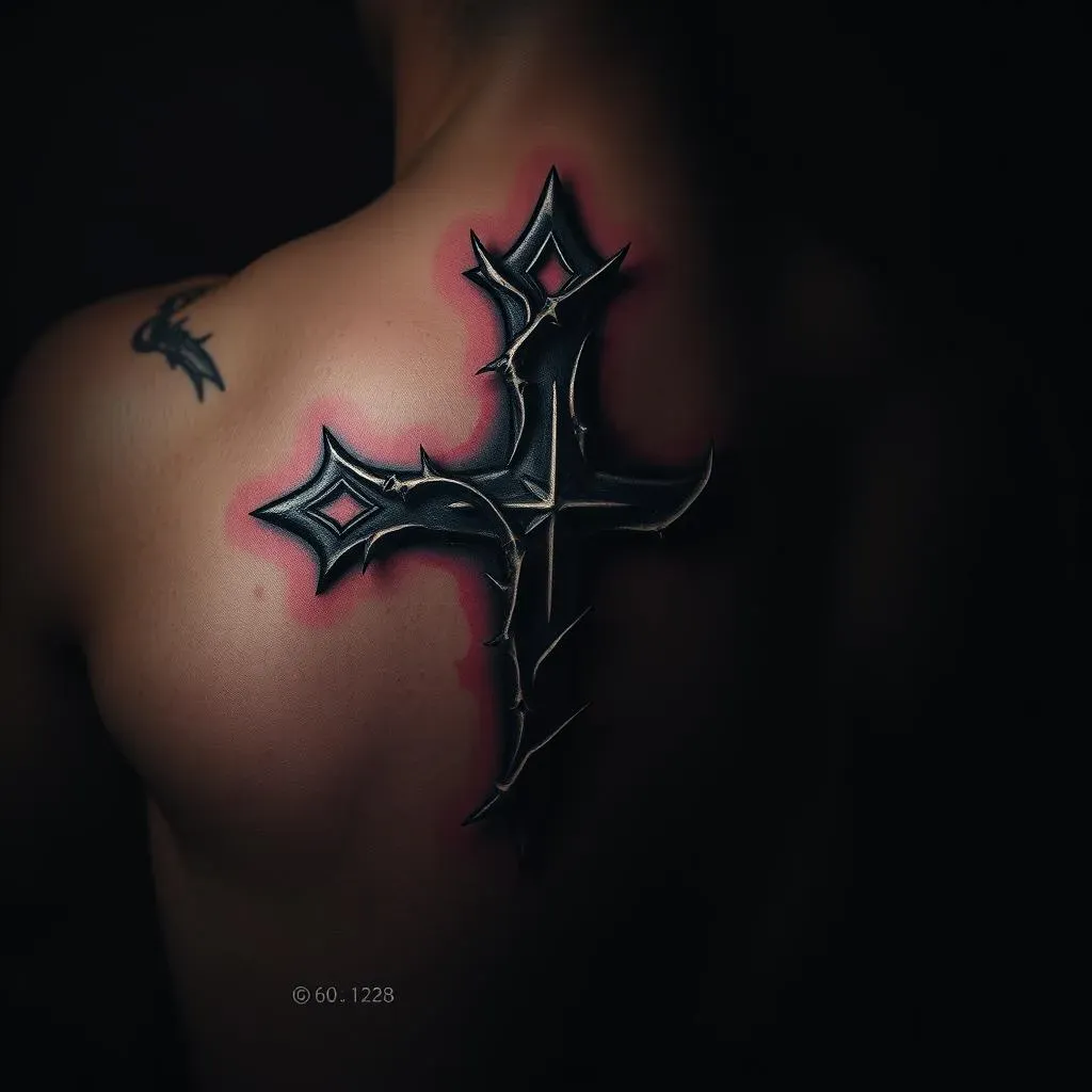 Powerful Cross Tattoos for Men with Thorns: Unique Designs