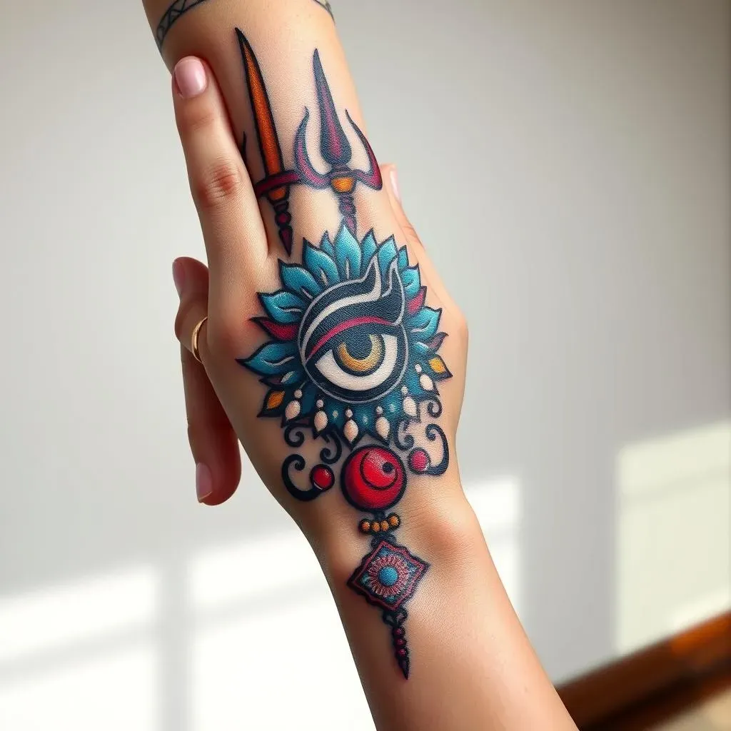 Custom Shiva Element Hand Tattoo Design: A Deep Dive