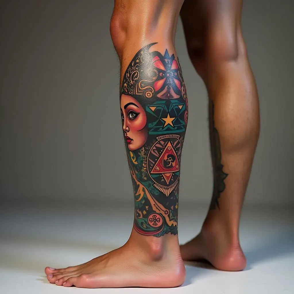 Designing Your Color Leg Tattoo: Styles and Placement