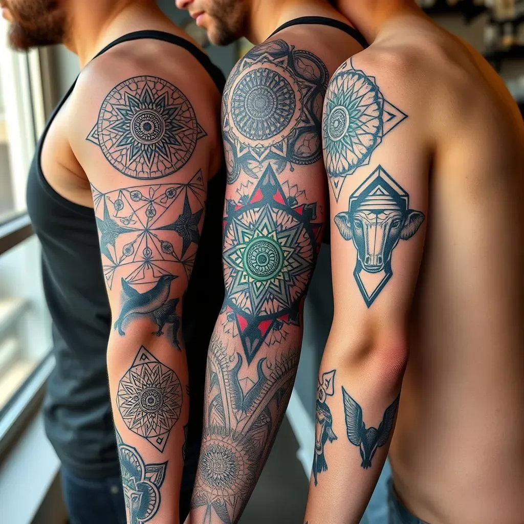 Different Styles and Designs of Geometric Sleeve Tattoos for Men