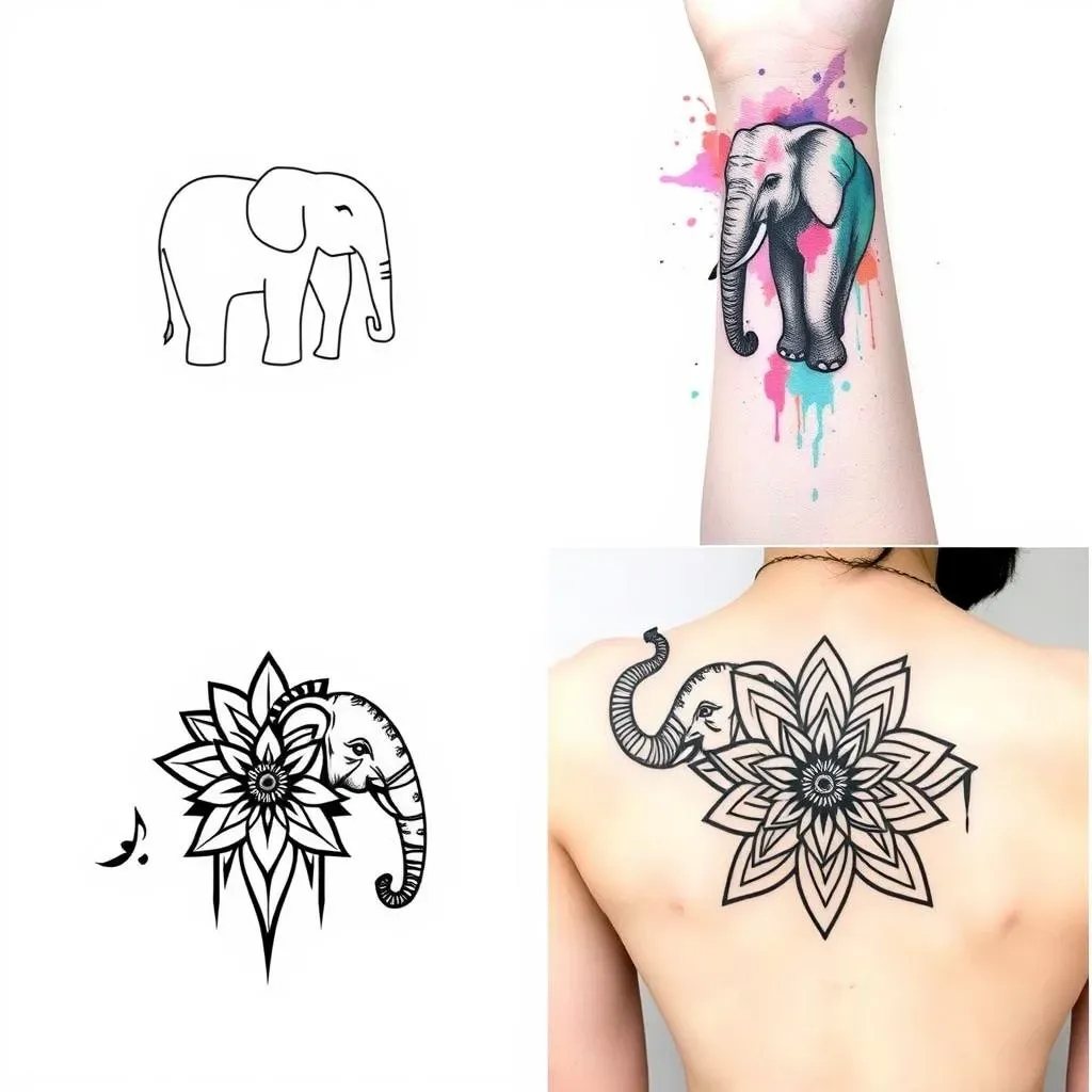 Diverse Styles of Elephant Tattoo Designs: From Minimalist to Mandala