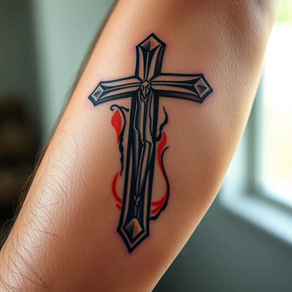 Exploring Diverse Designs in Christian Cross Tattoos for Men