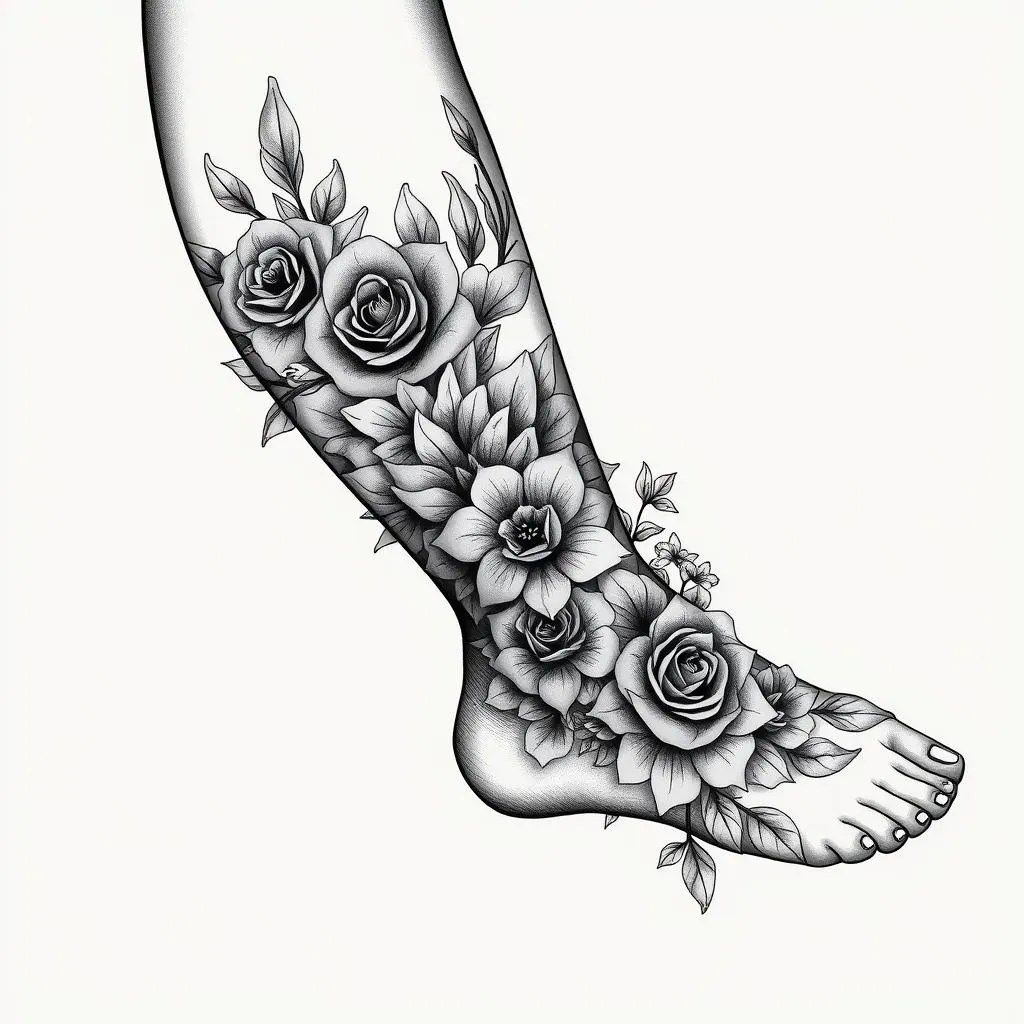 Exploring Floral Leg Tattoo Designs for Men