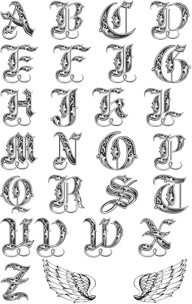 Exploring Styles: Tattoo Designs Letters A to Z, From Script to Block