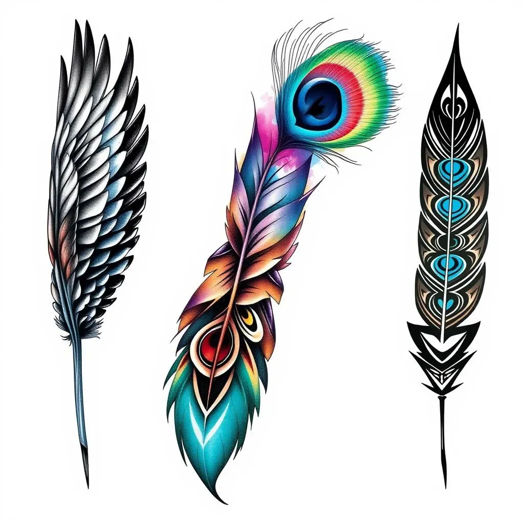 Feather Tattoo Designs: Styles and Variations
