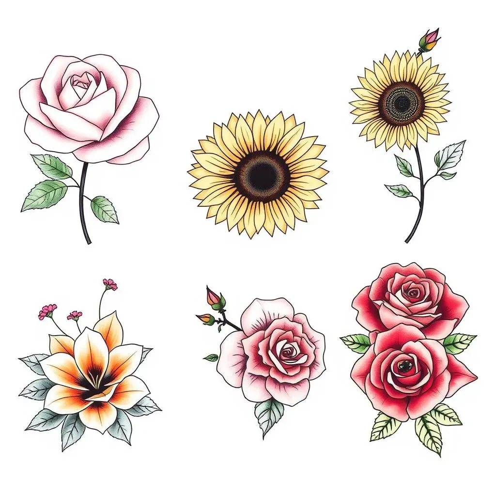 Floral Tattoo Designs for Girls: Blooming Beauty