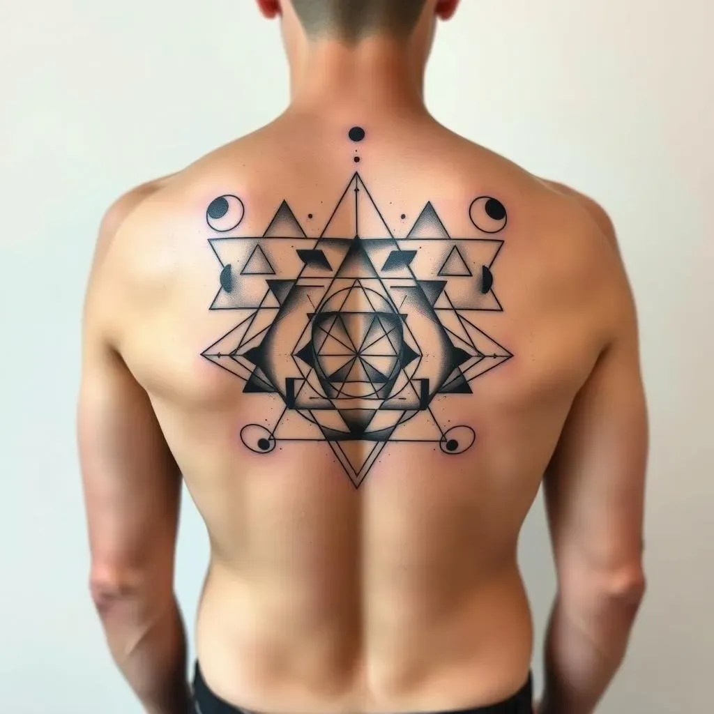 Ultimate Geometric Back Tattoos for Men