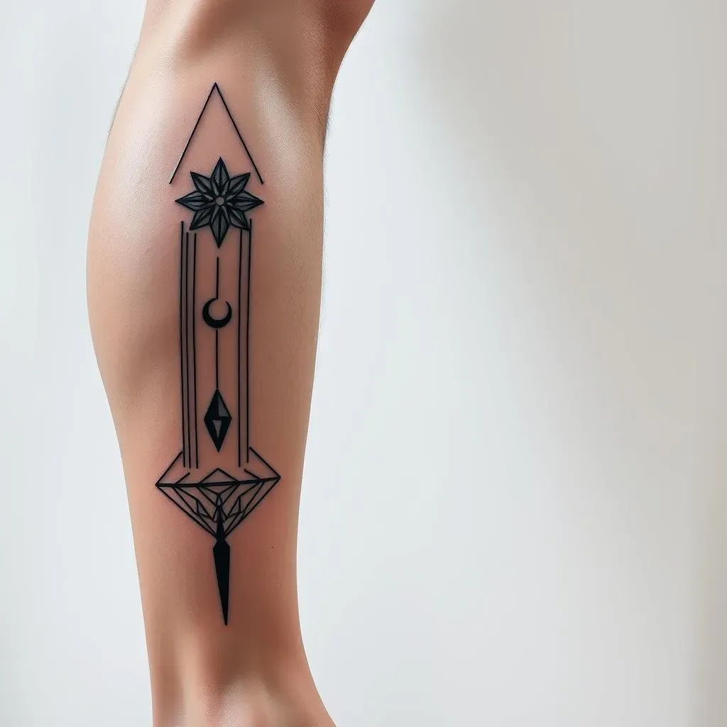 Geometric Leg Tattoo Styles and Trends for Men