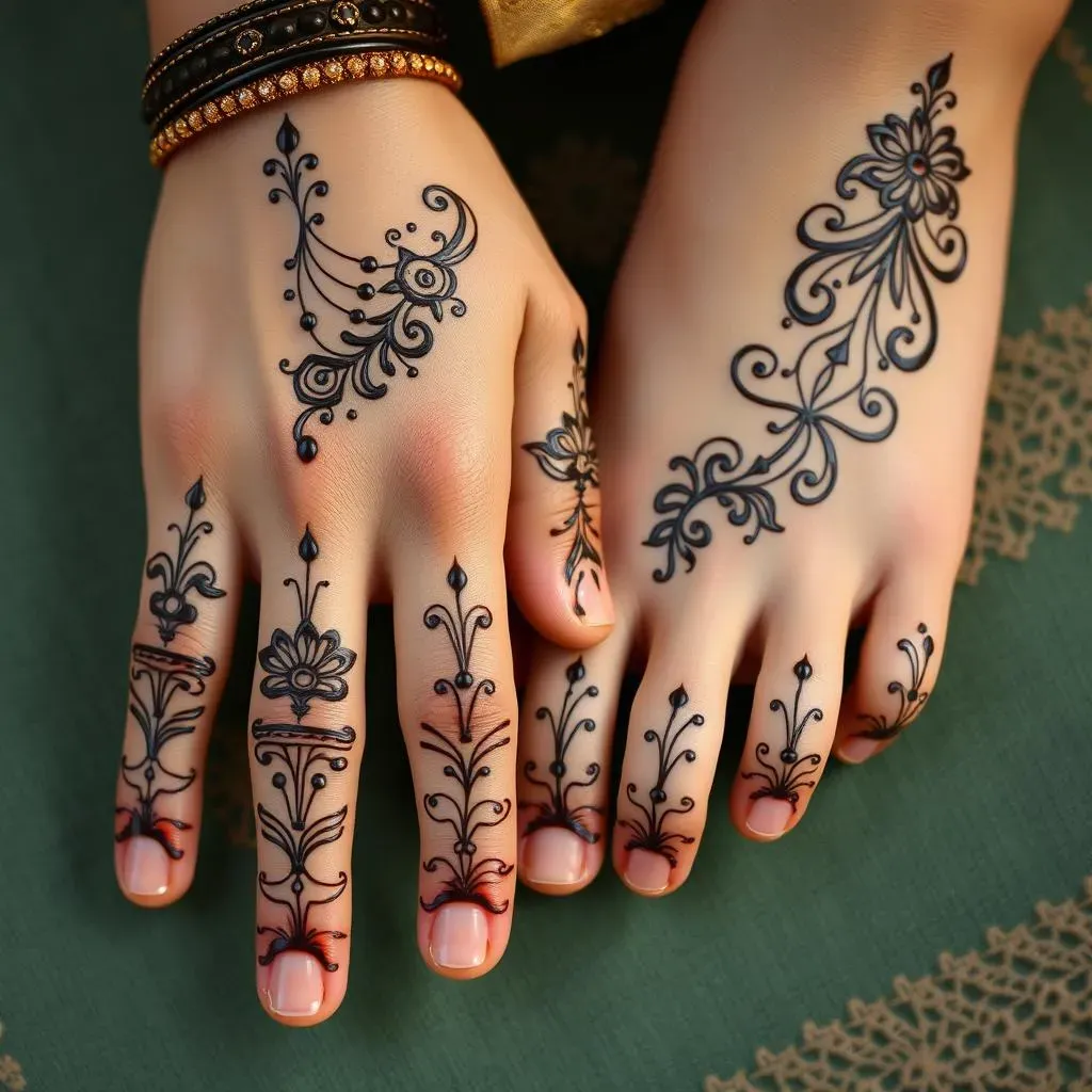 Henna Tattoo Designs for Different Body Parts: Hands, Feet, and More