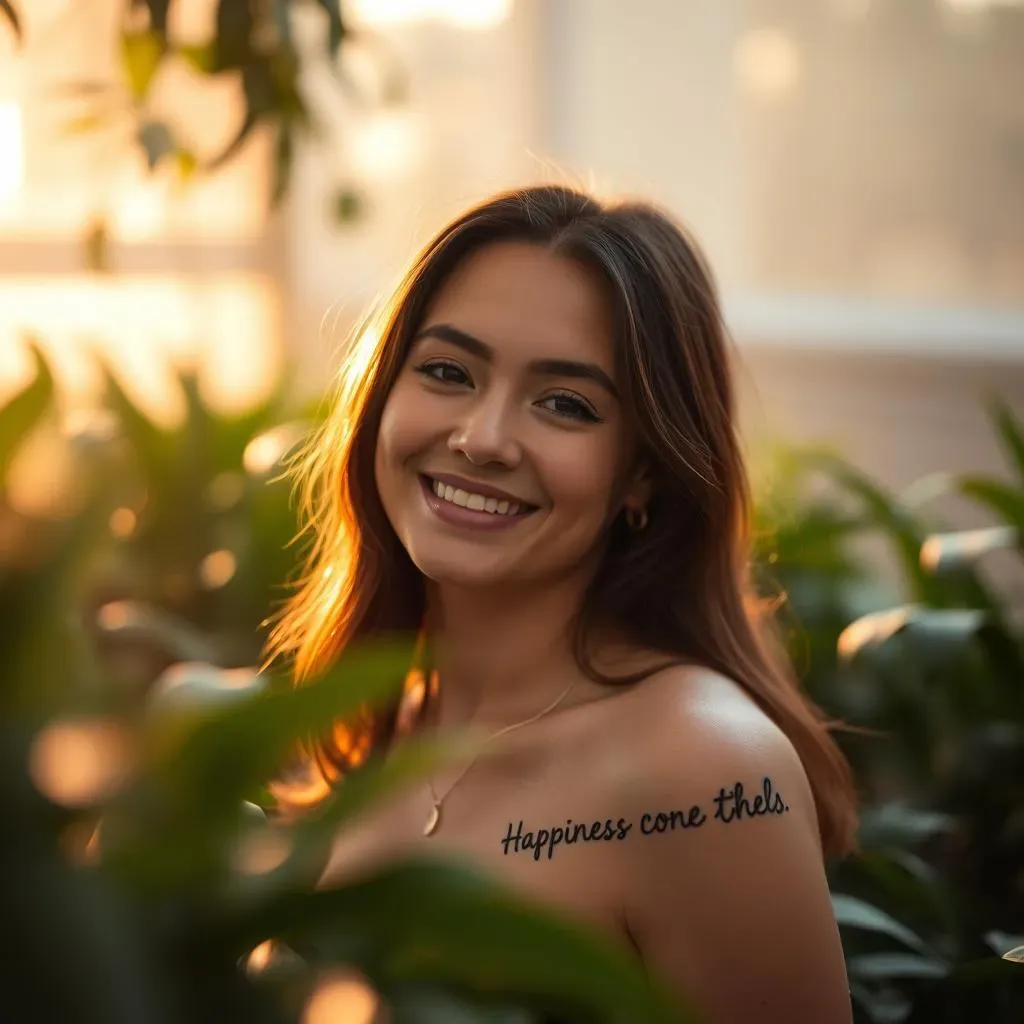 Maintaining Your Happiness Quote Tattoo: Aftercare and Longevity