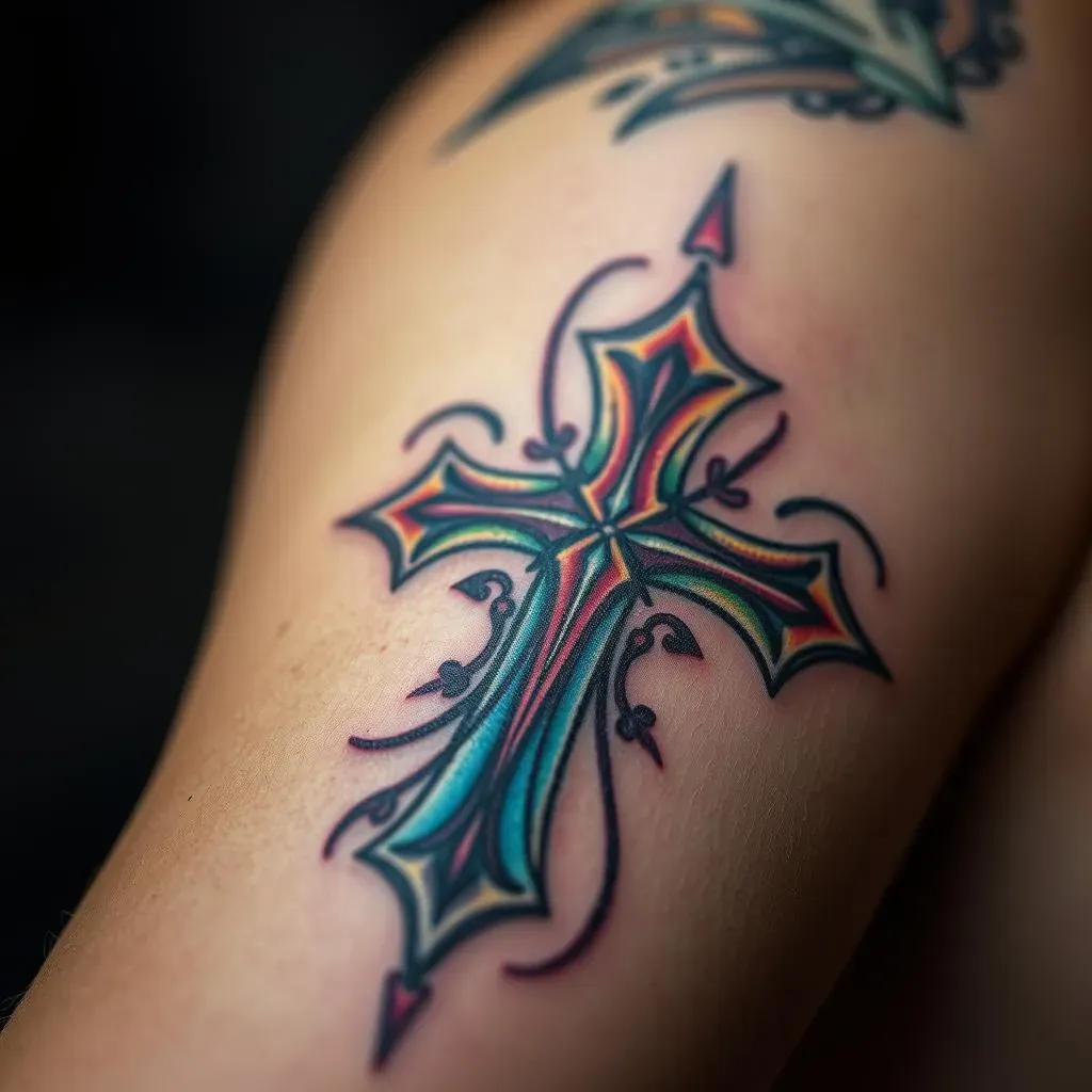 Meaning Behind Color Cross Tattoos