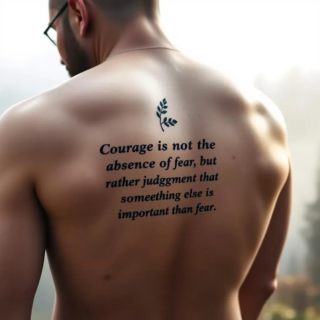 Placement and Design Ideas for Men's Back Quote Tattoos