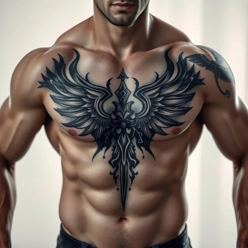 Placement and Size: Mastering Black and Grey Chest Tattoos