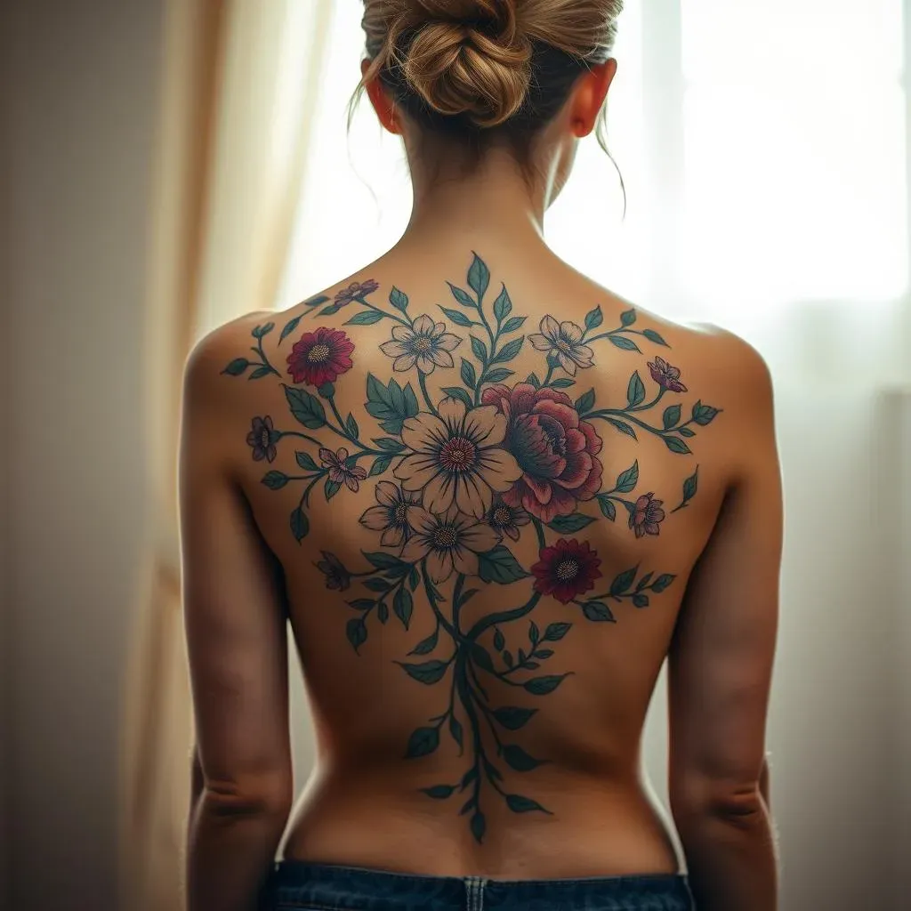 Placement and Size: Maximizing Your Floral Back Tattoo