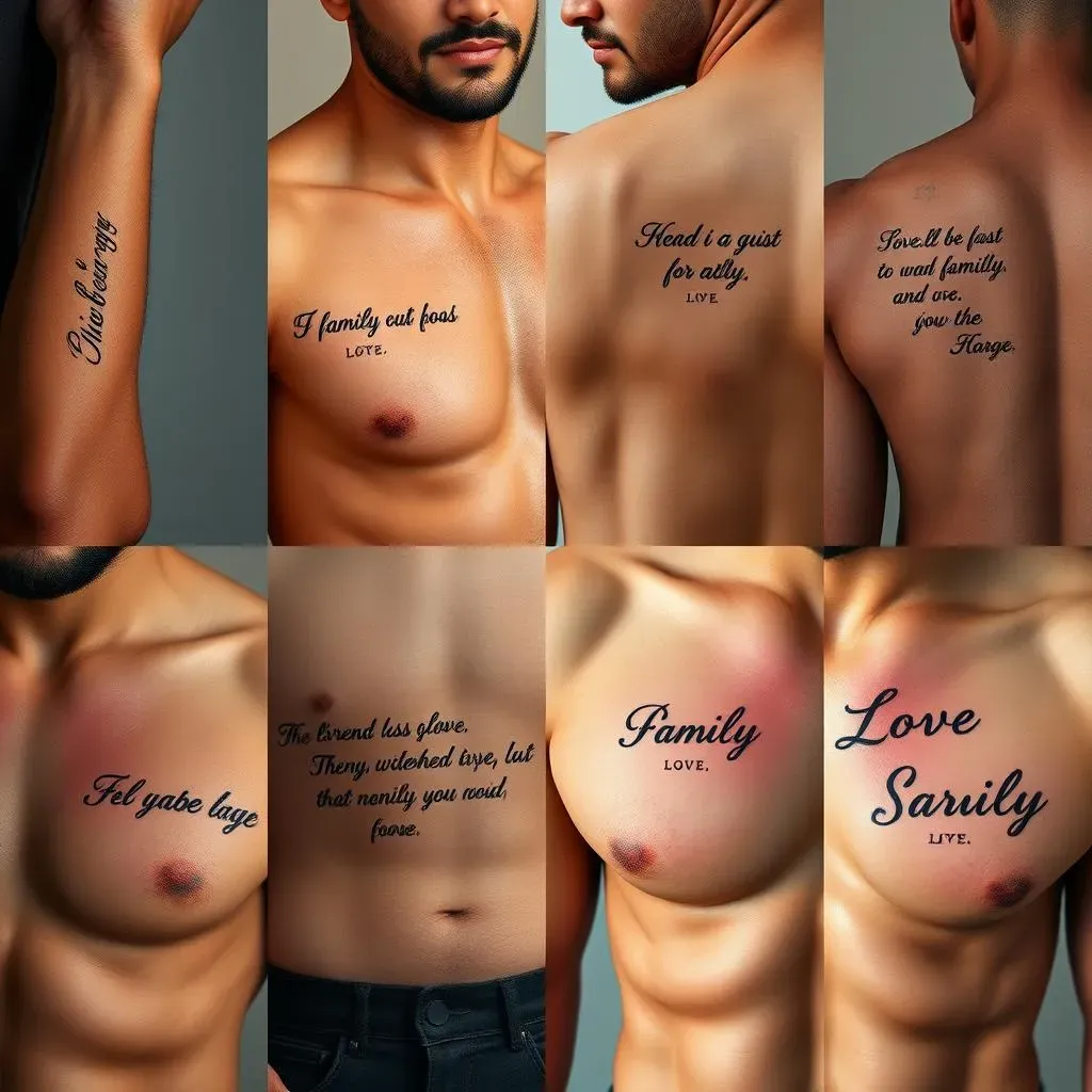 Placement and Style Ideas for Men's Family Quote Tattoos