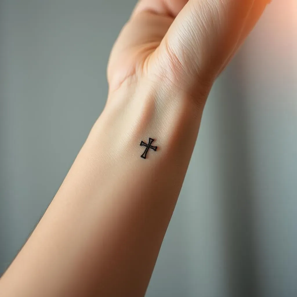 Placement Ideas for Simple Cross Tattoos for Men