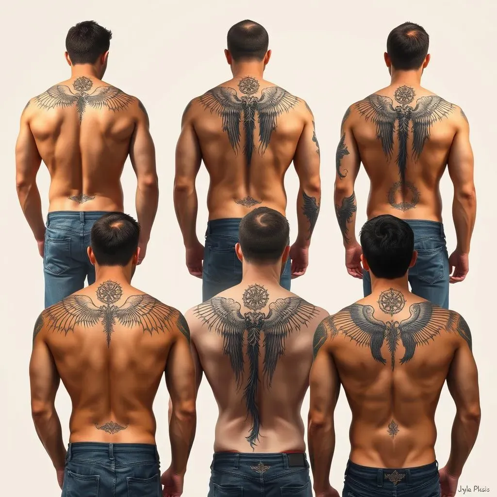 Popular Placement Ideas for Guardian Angel Tattoos on Men