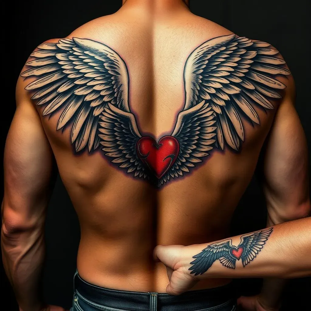 Popular Placement Ideas for Men's Angel Tattoos