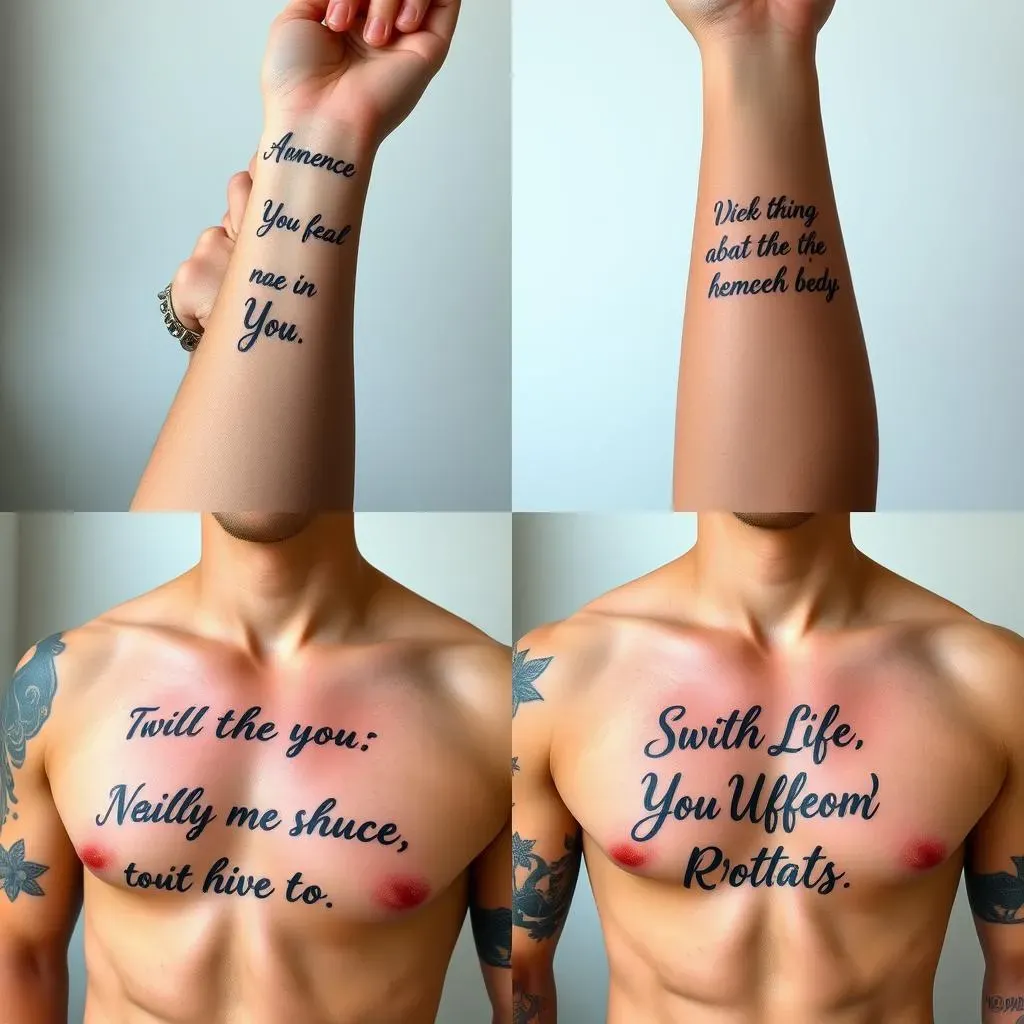 Popular Placement Ideas for Motivational Quote Tattoos for Men