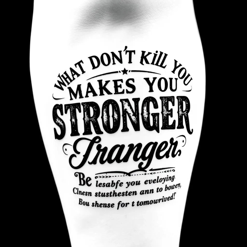 Popular Quote Tattoo Ideas About Strength for Men