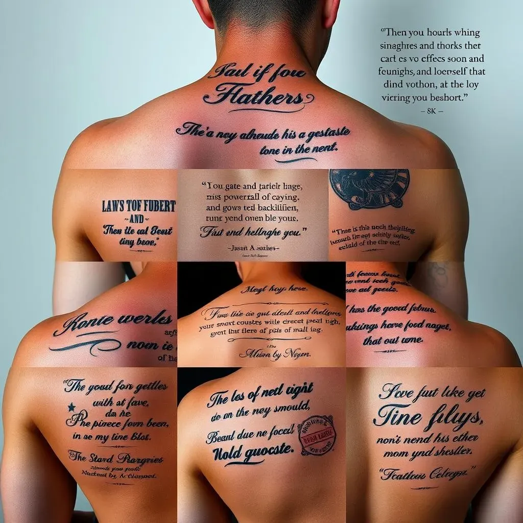 Popular Quote Tattoo Styles for Men's Shoulders