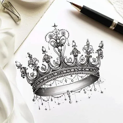 Get Inspired: Absolutely Stunning Queen Crown Tattoo Designs