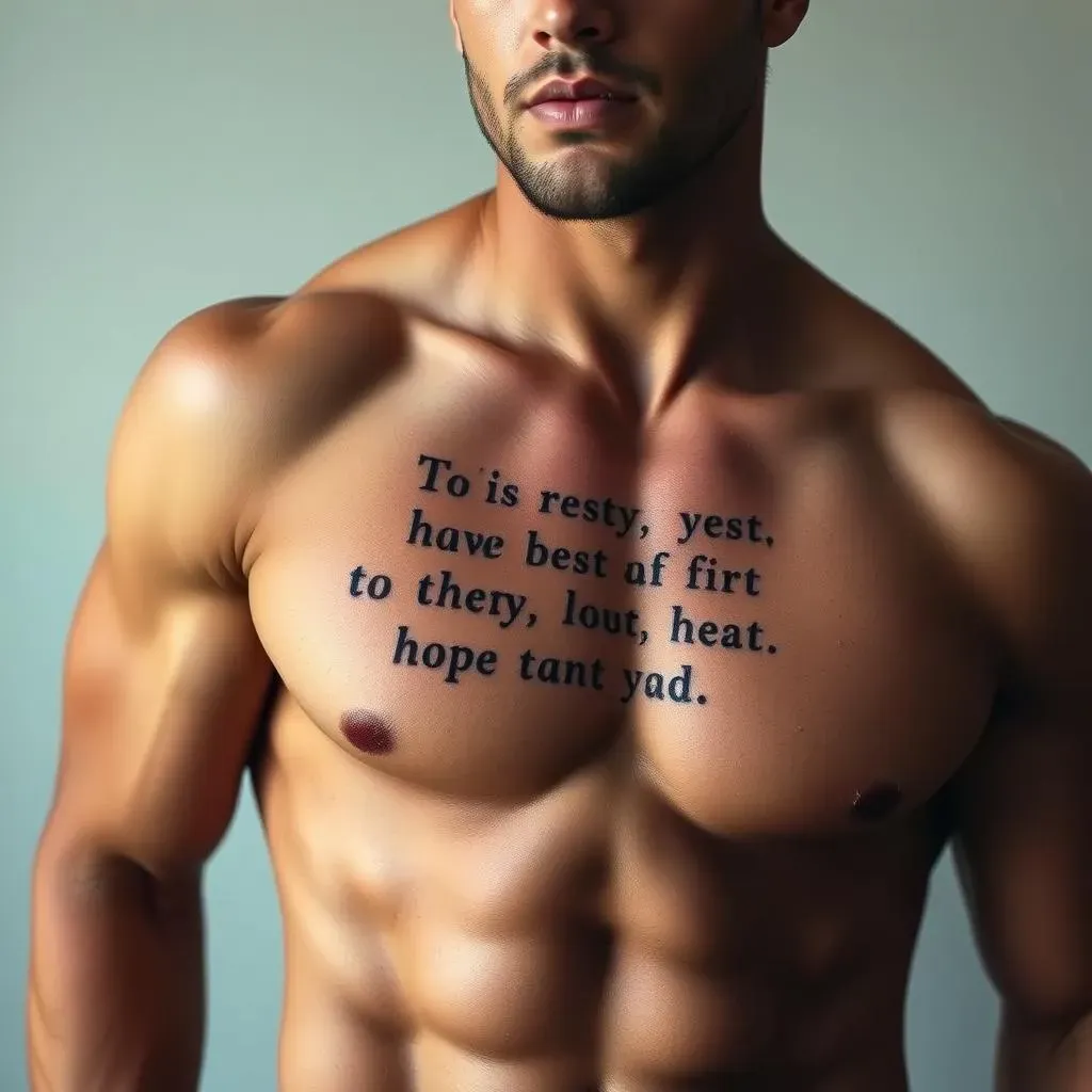 Quote Tattoo Placement for Men: Showcasing Your Hope