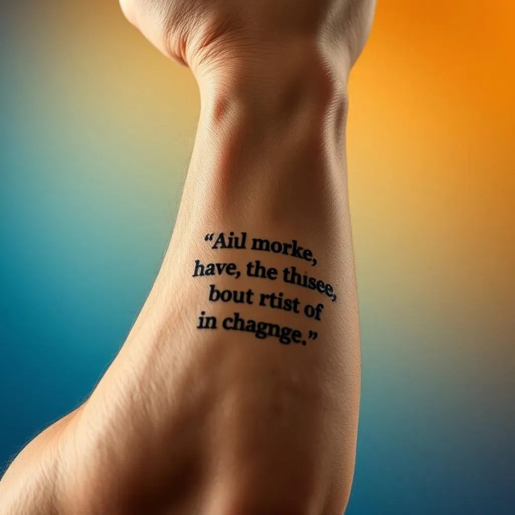 Ultimate Quote Tattoos for Men About Change