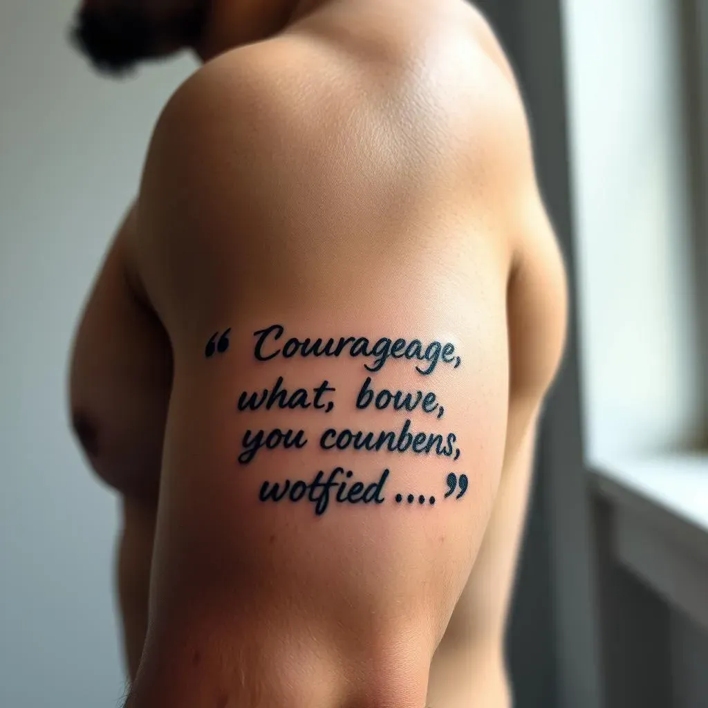 Ultimate Quote Tattoos for Men About Courage