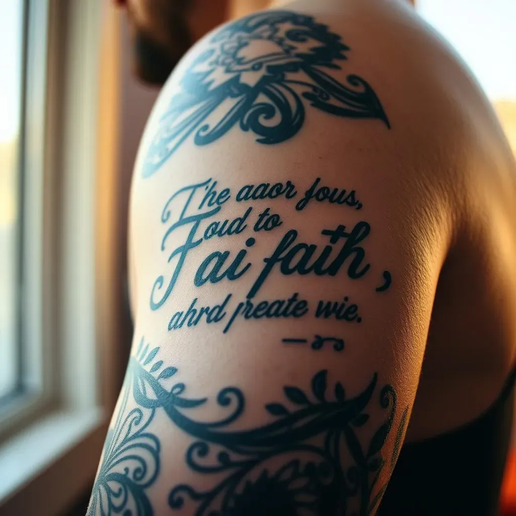 Ultimate Quote Tattoos for Men About Faith